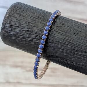 Thin Blue Stretch Bracelet